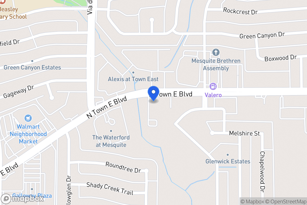 Map of 610 N Town East Blvd