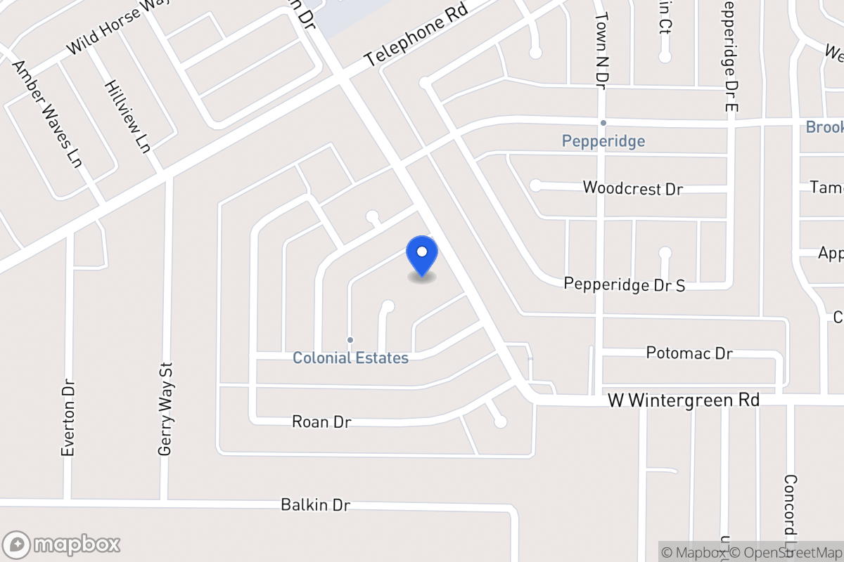 Map of 820 W Wintergreen Rd