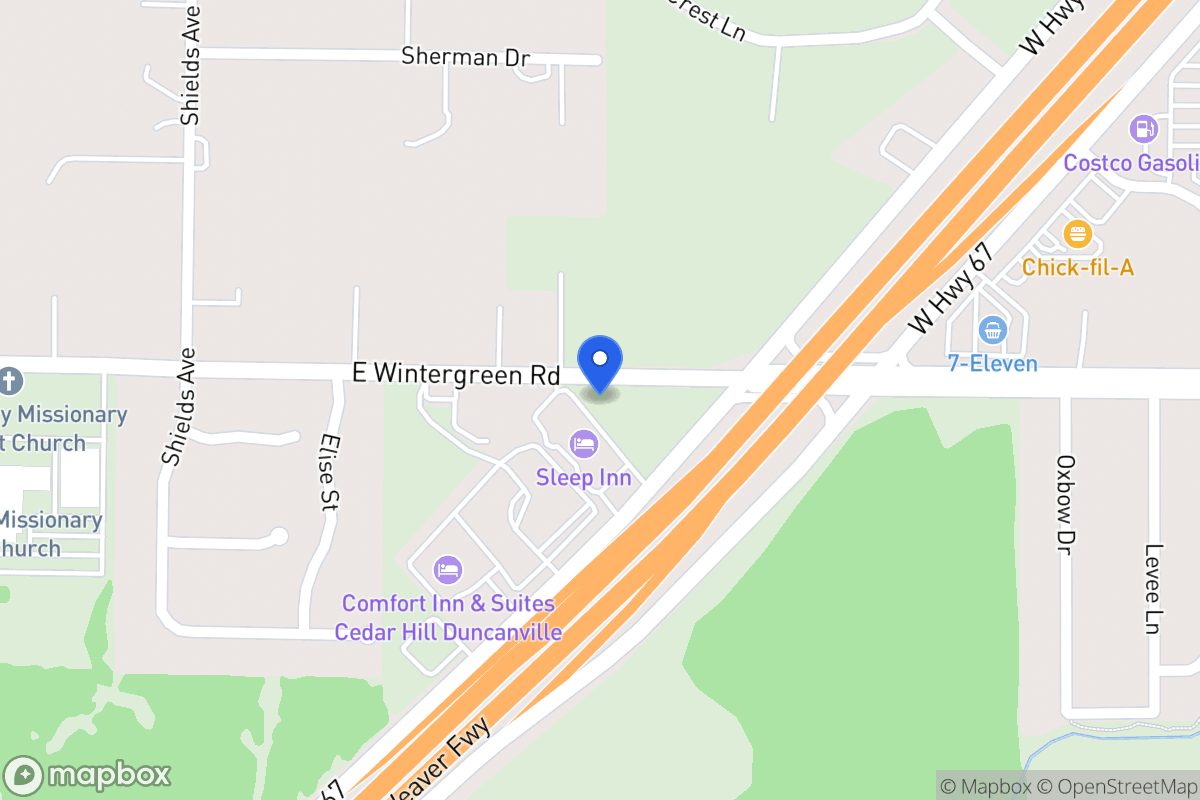Map of 1100 E Wintergreen Rd