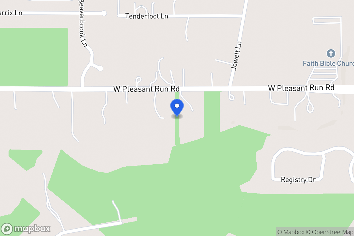 Map of 1 W Pleasant Run Rd