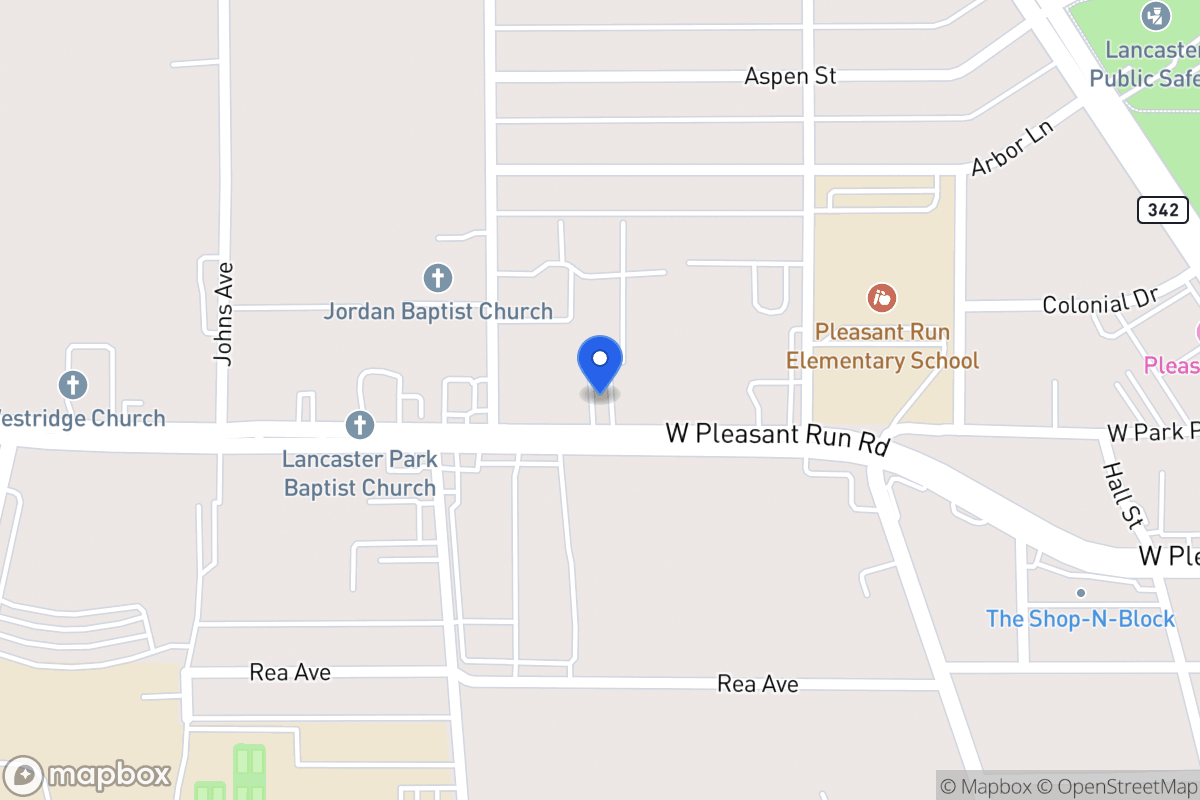 Map of 627 W Pleasant Run Rd