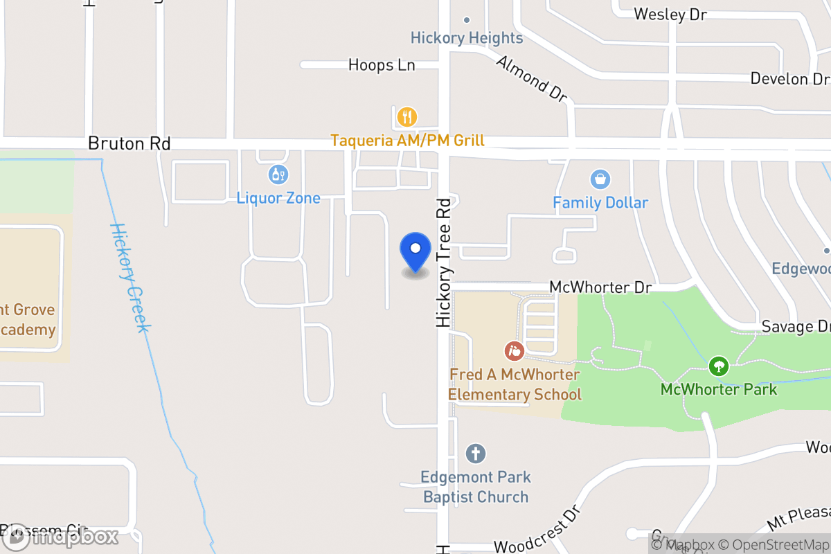 Map of 1611 Hickory Tree Rd