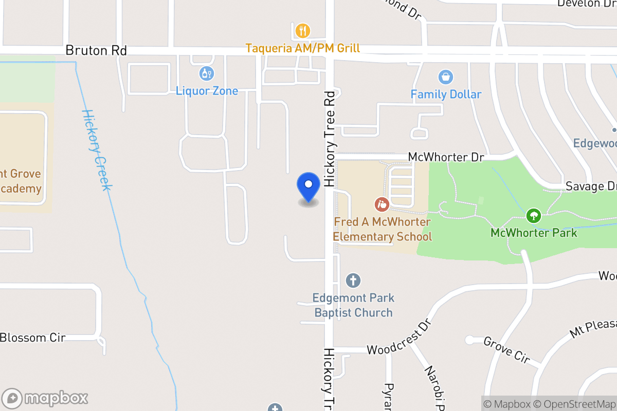Map of 1701 Hickory Tree Rd