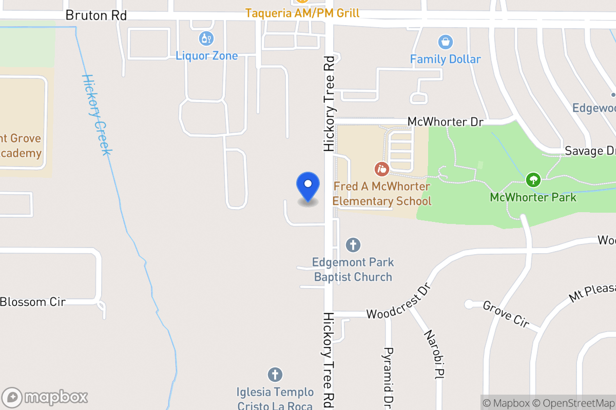 Map of 1725 Hickory Tree Rd