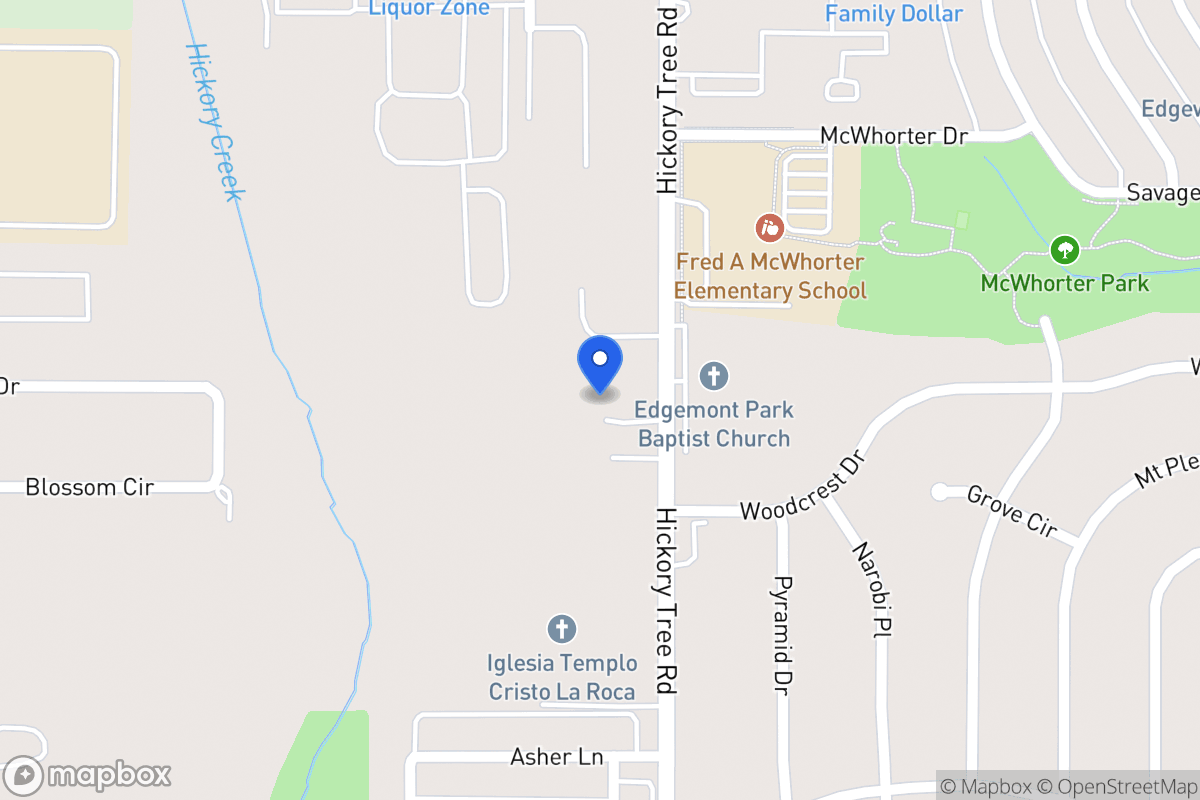 Map of 1815 Hickory Tree Rd
