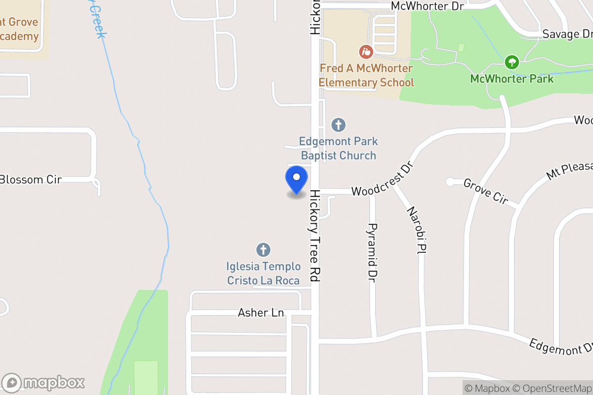 Map of 1909 Hickory Tree Rd