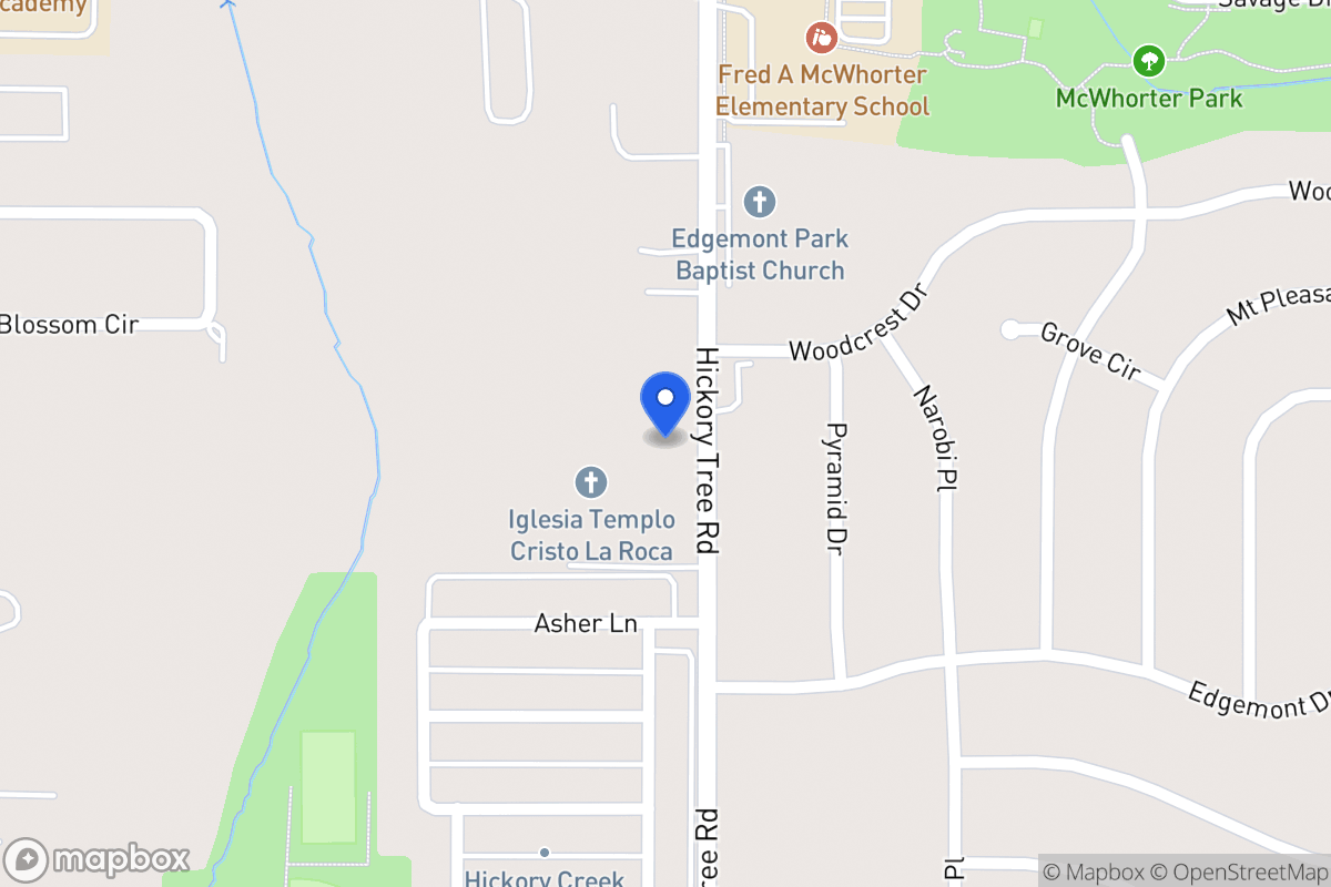 Map of 1933 Hickory Tree Rd
