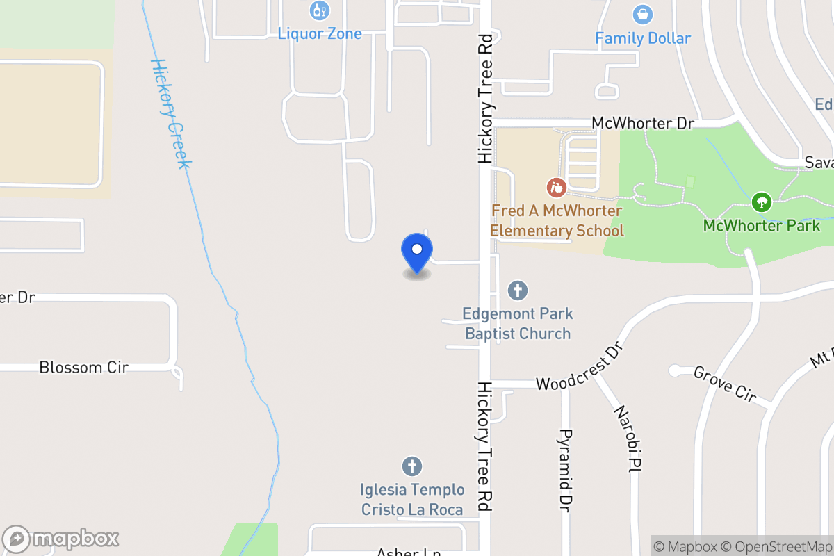 Map of 1803 Hickory Tree Rd