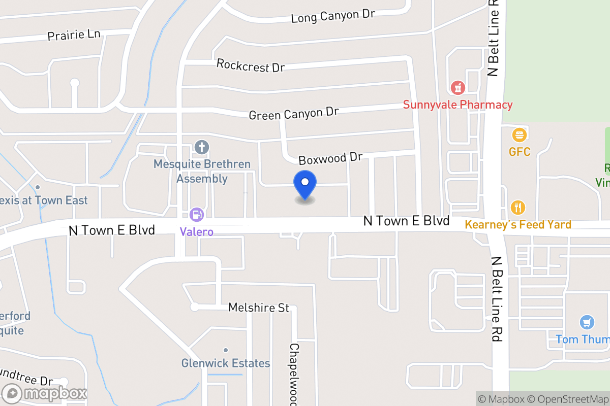 Map of 325 N Town East Blvd