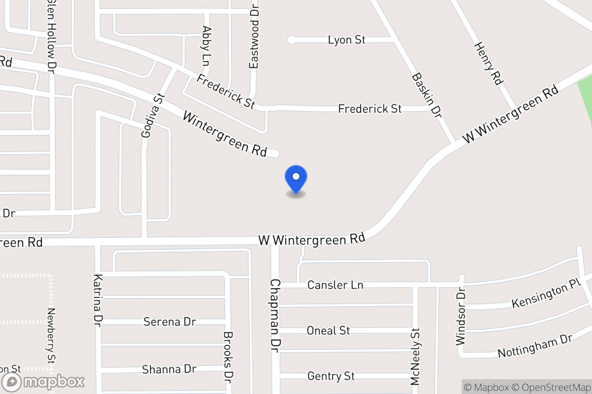 Map of 1651 W Wintergreen Rd