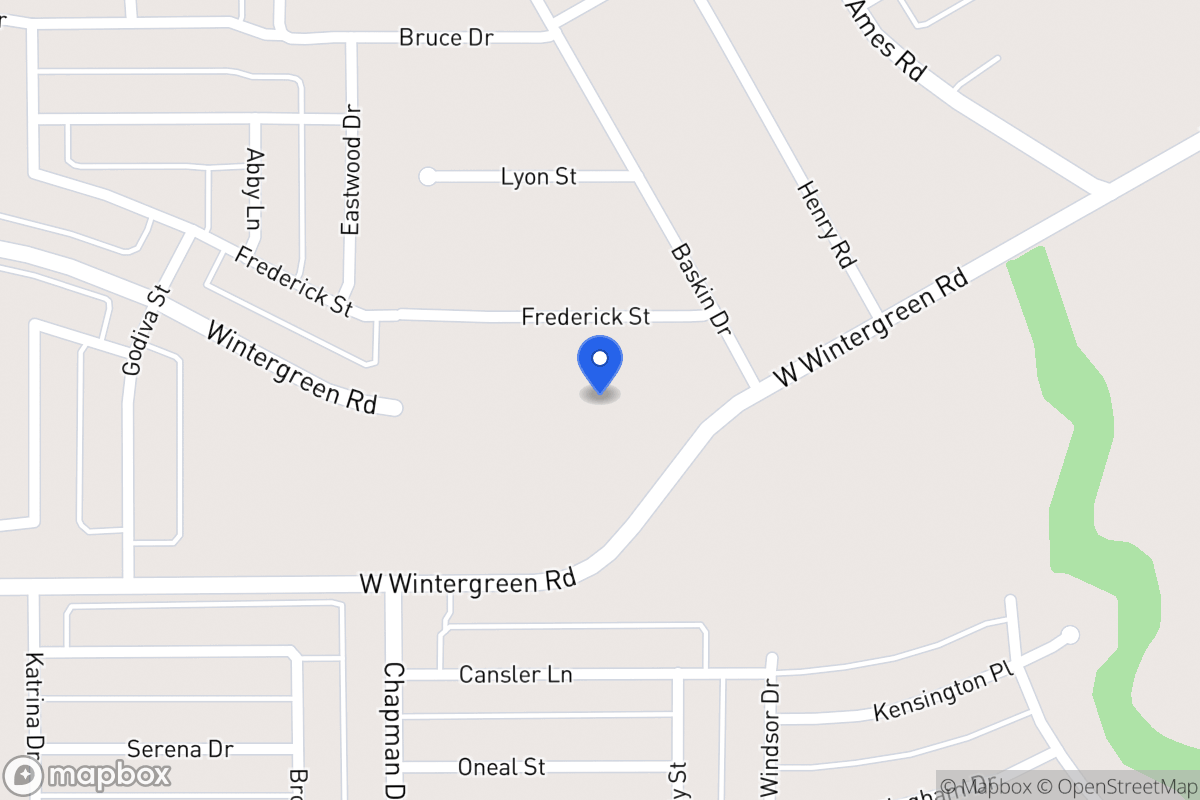 Map of 1601 W Wintergreen Rd