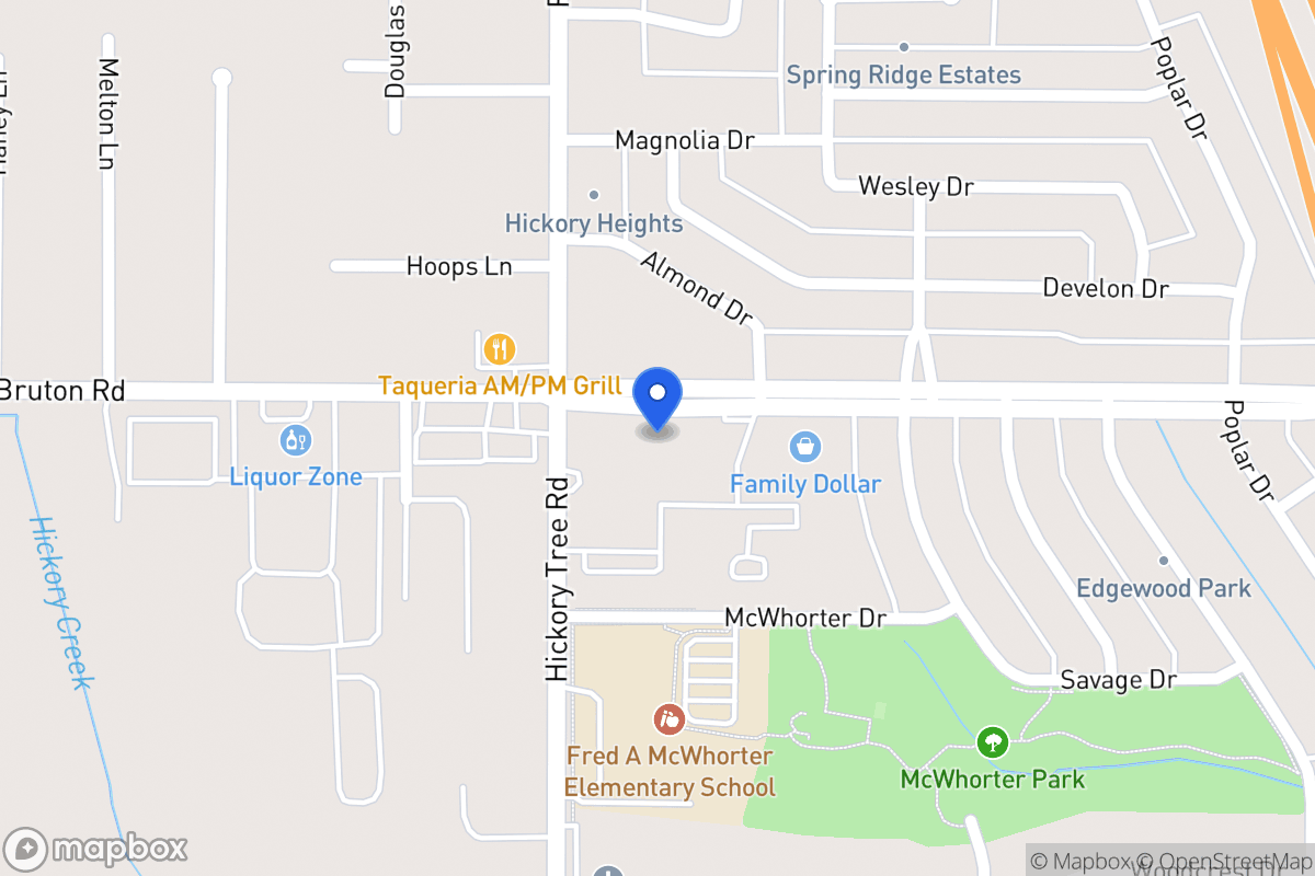 Map of 1500 W Bruton Rd