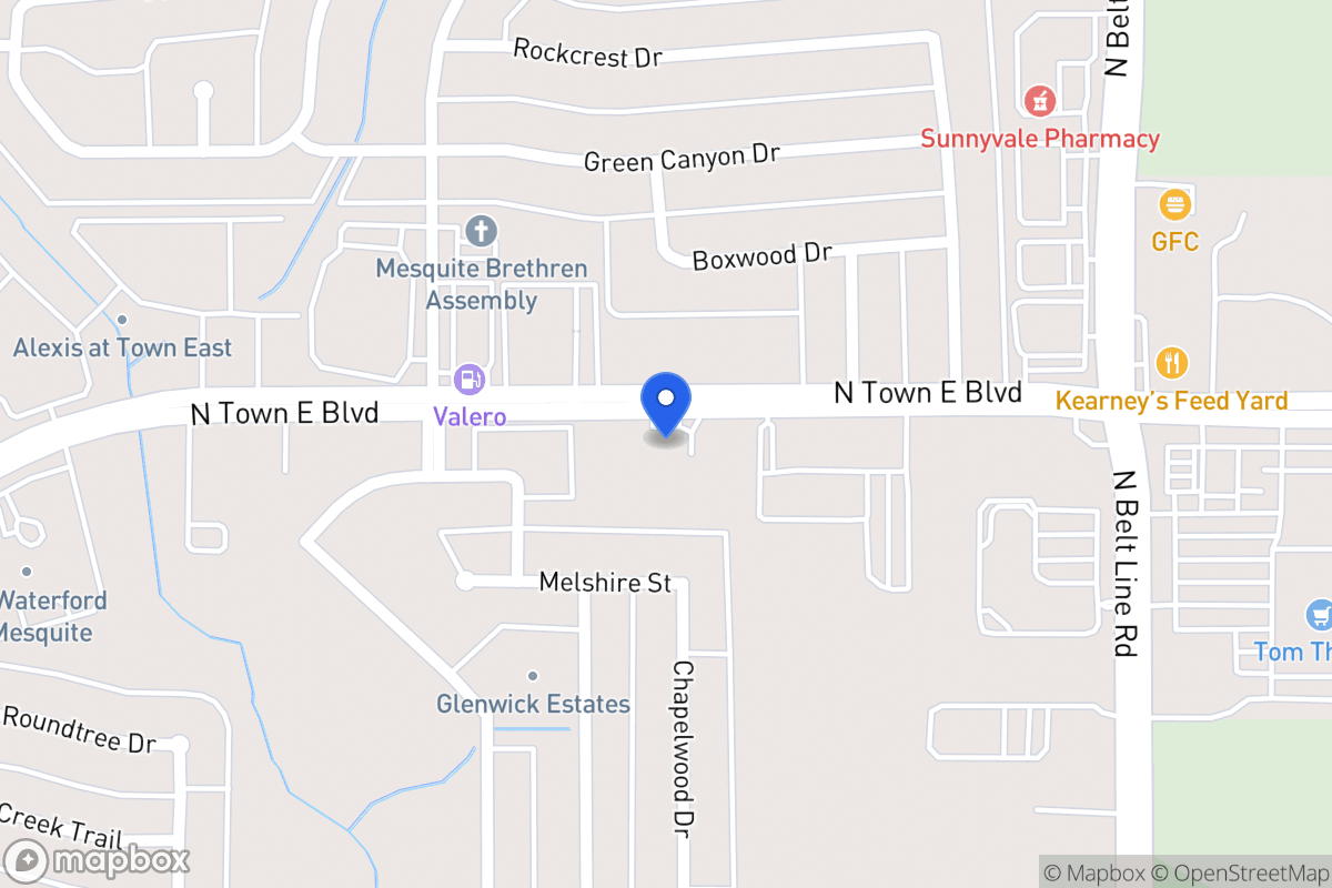 Map of 320 Town East Blvd