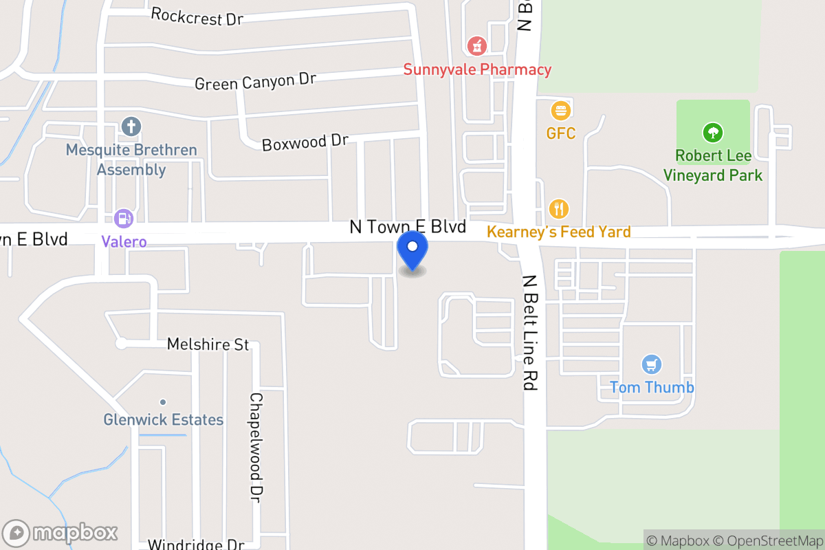 Map of 202 Town East Blvd