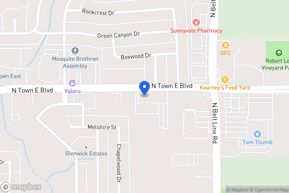 Map of 240 N Town East Blvd