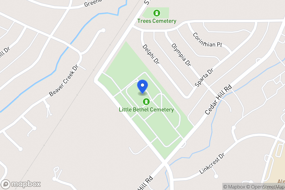 Map of 1490 Cedar Hill Rd