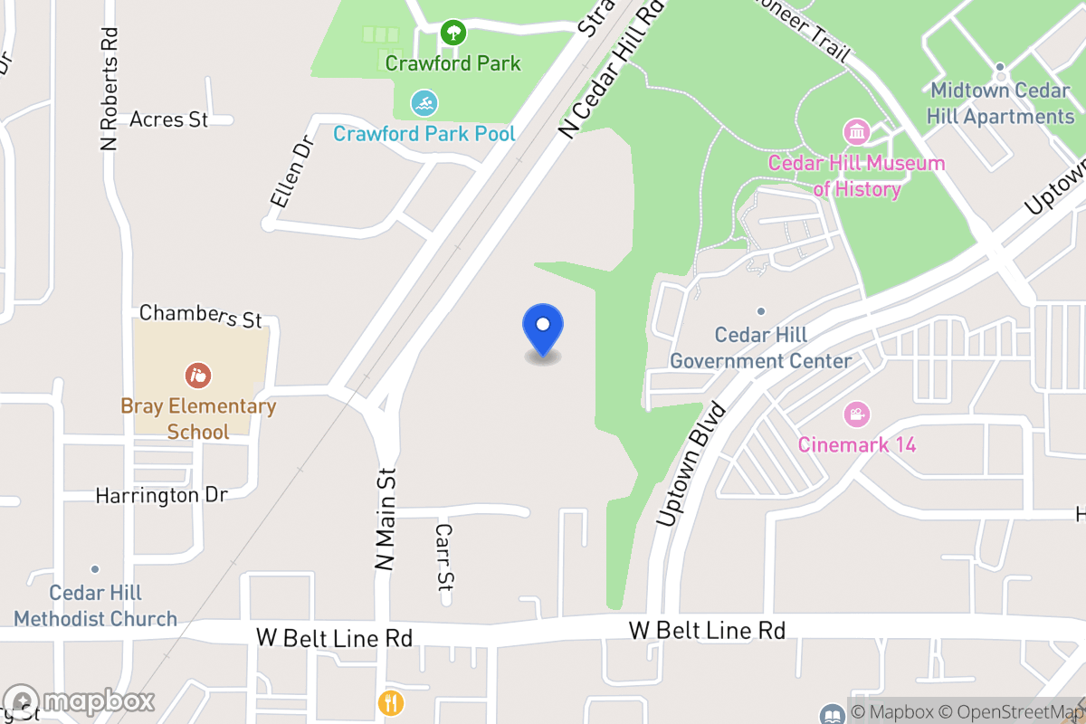 Map of 500 N Cedar Hill Rd