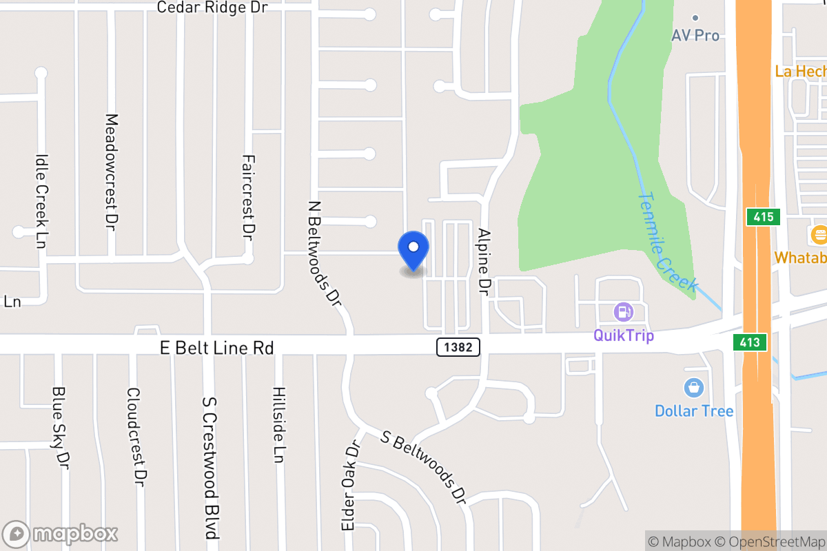 Map of 1201 E Beltline Rd