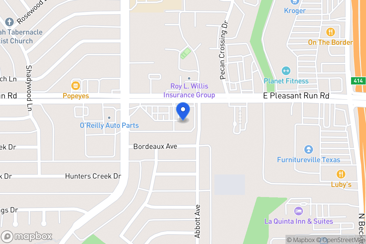 Map of 1110 E Pleasant Run Rd