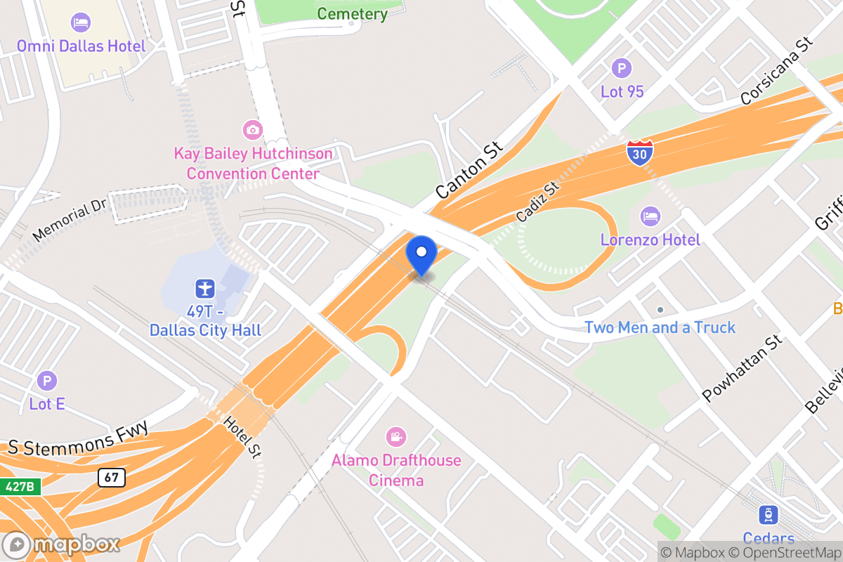Map of 400 S Houston St
