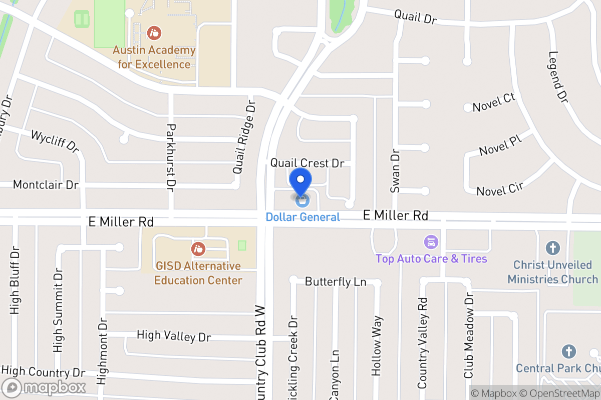 Map of 1303 E Miller Rd