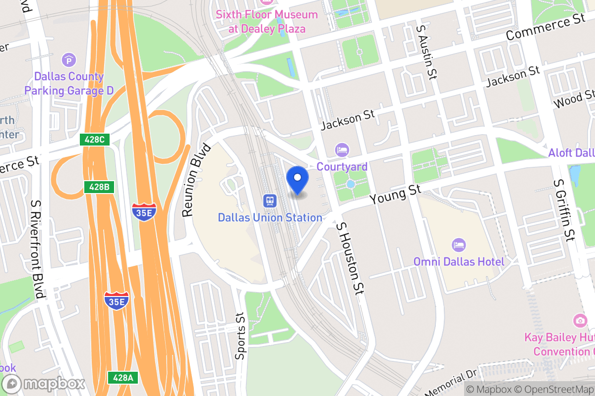 Map of 407 S Houston St