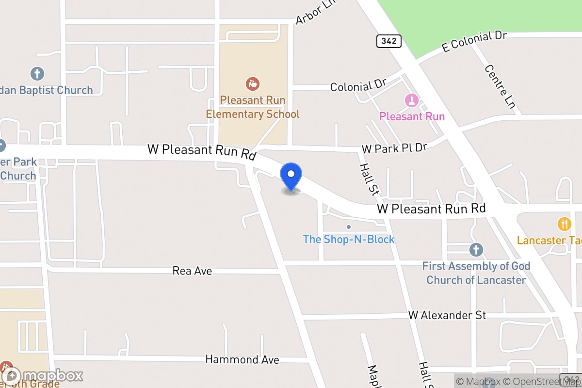 Map of 414 W Pleasant Run Rd