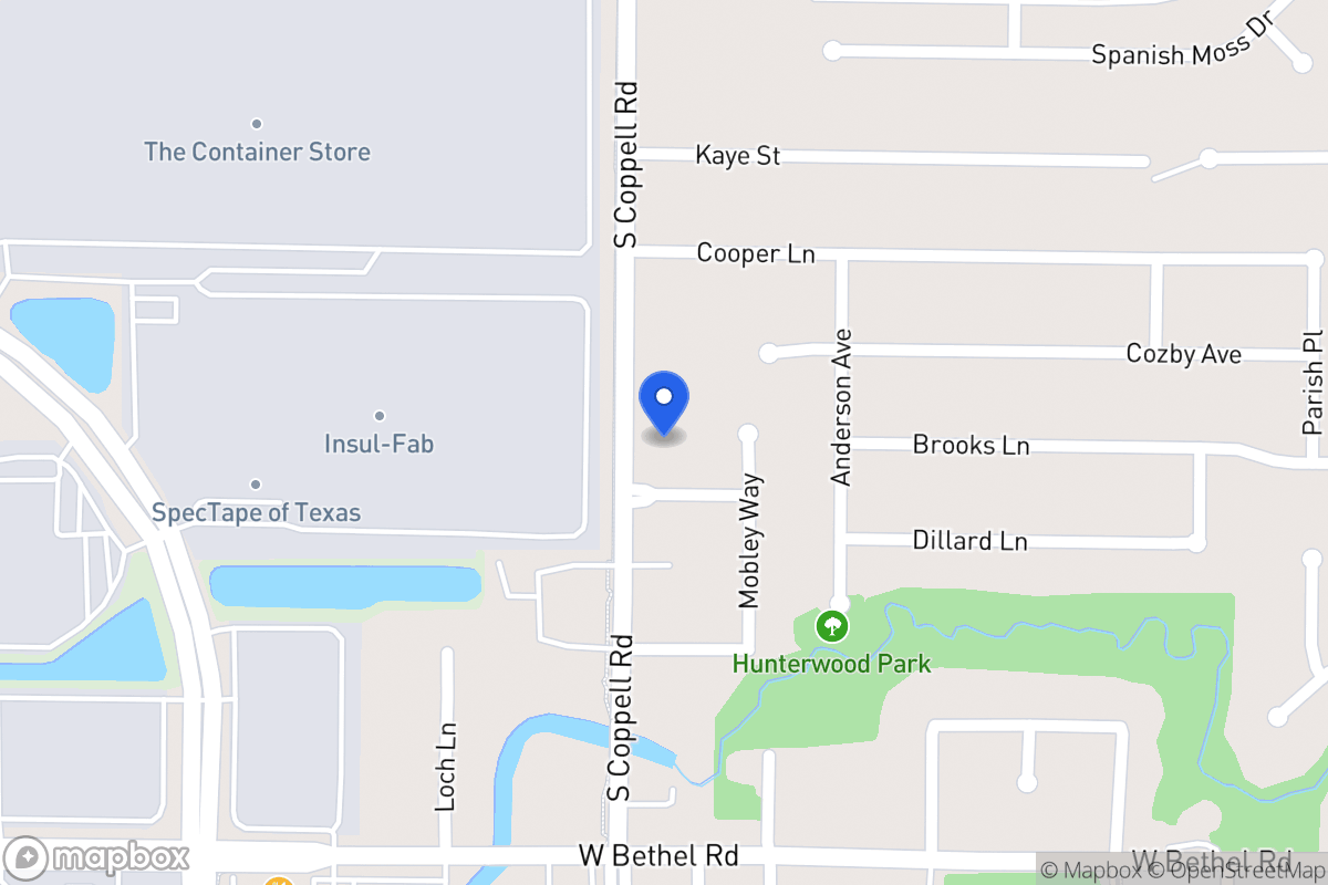 Map of 536 S Coppell Rd