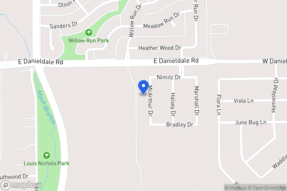 Map of 1515 Mcarthur Dr