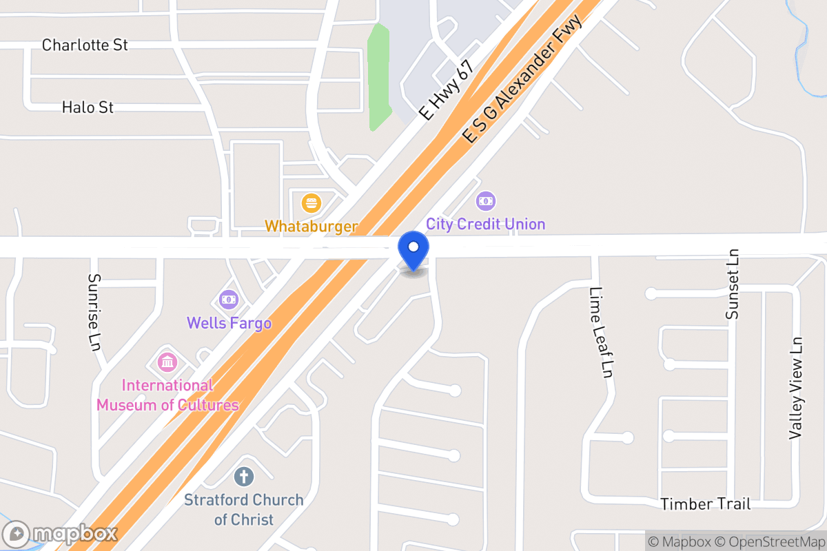 Map of 454 E S G Alexander Fwy