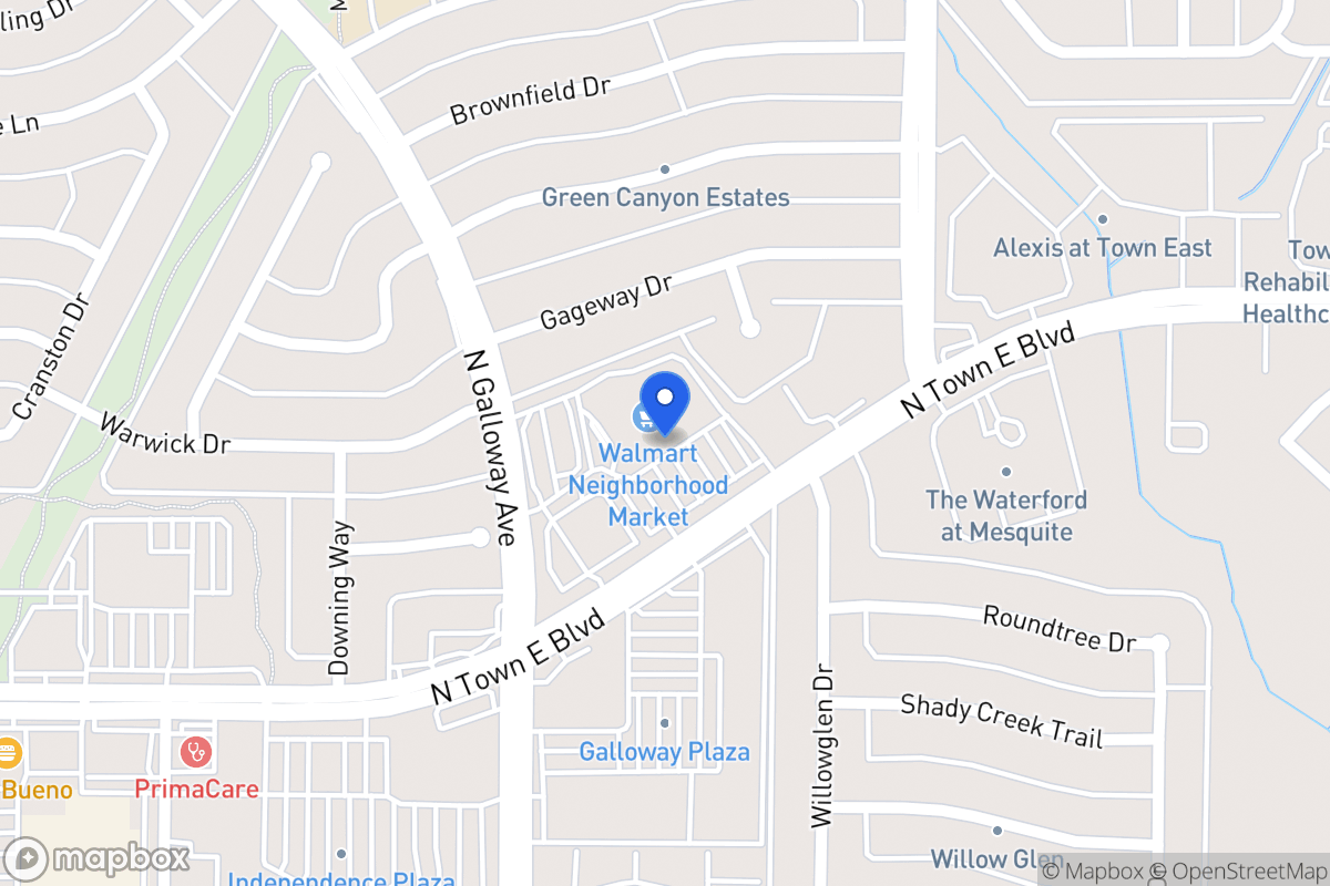 Map of 915 N Town East Blvd