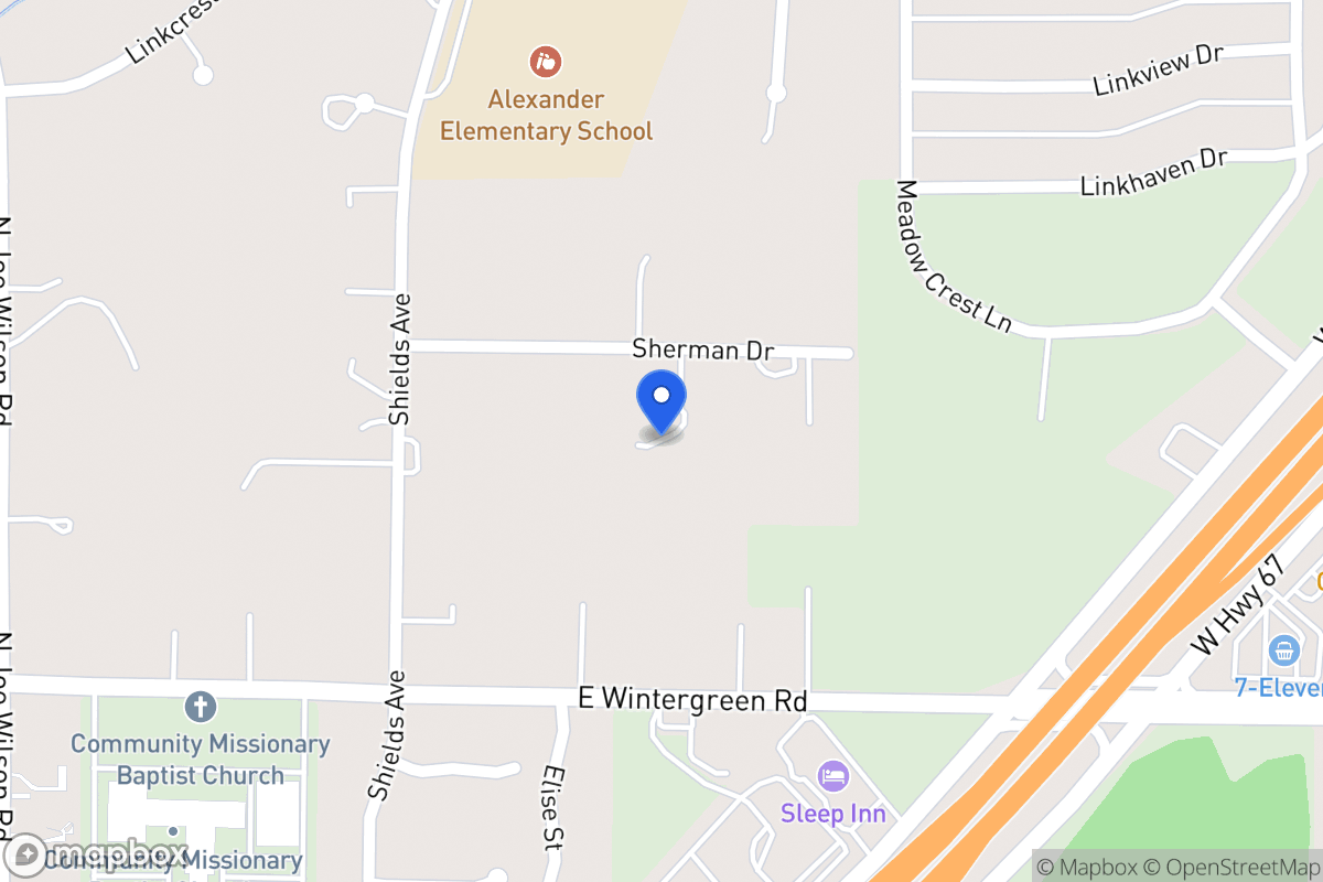 Map of 1028 Sherman Dr