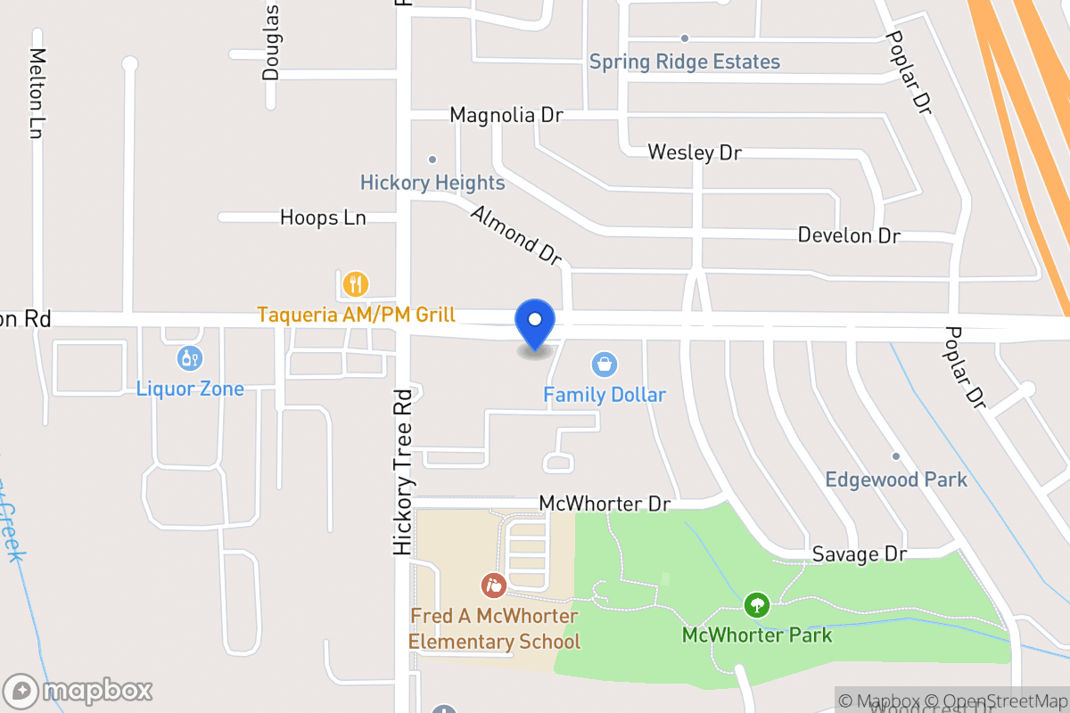 Map of 1604 W Bruton Rd