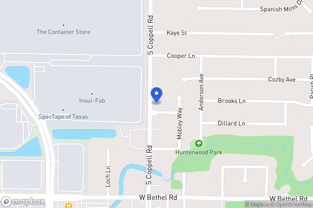 Map of 540 S Coppell Rd