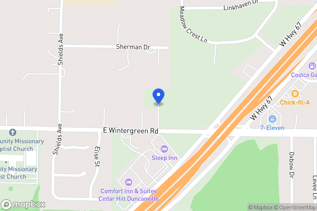 Map of 1111 E Wintergreen Rd
