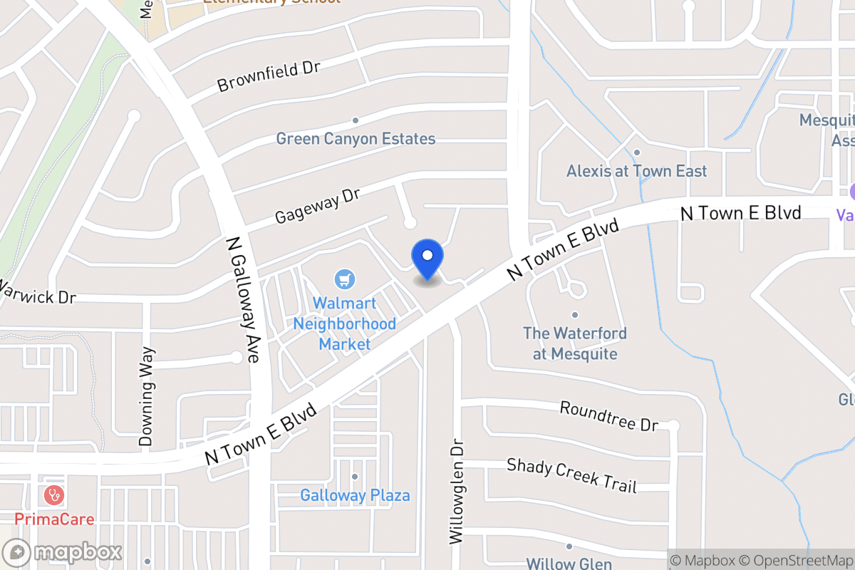 Map of 865 N Town East Blvd