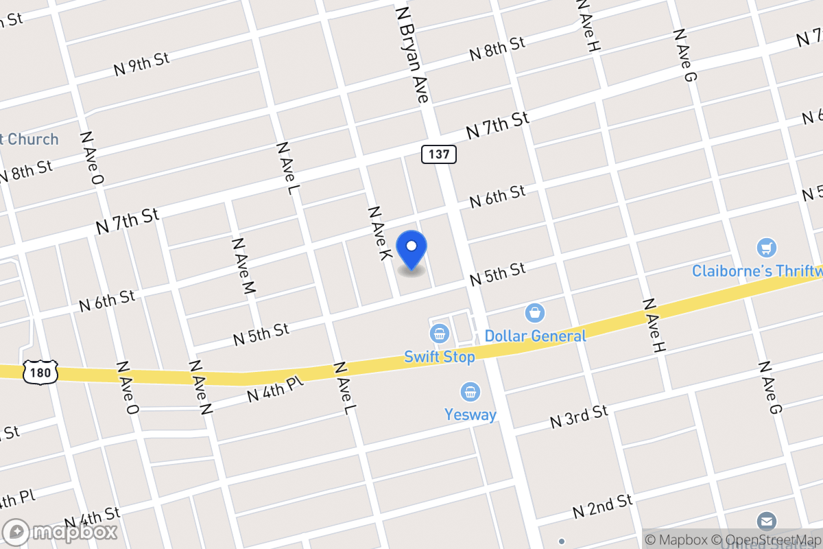 Map of 603 N Ave K