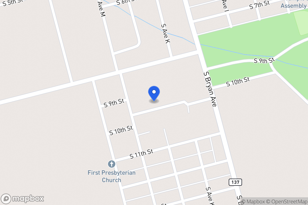 Map of 1300 S 10th
