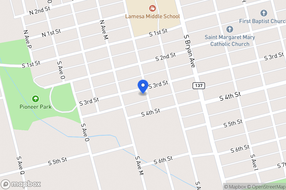 Map of 402 S Ave L