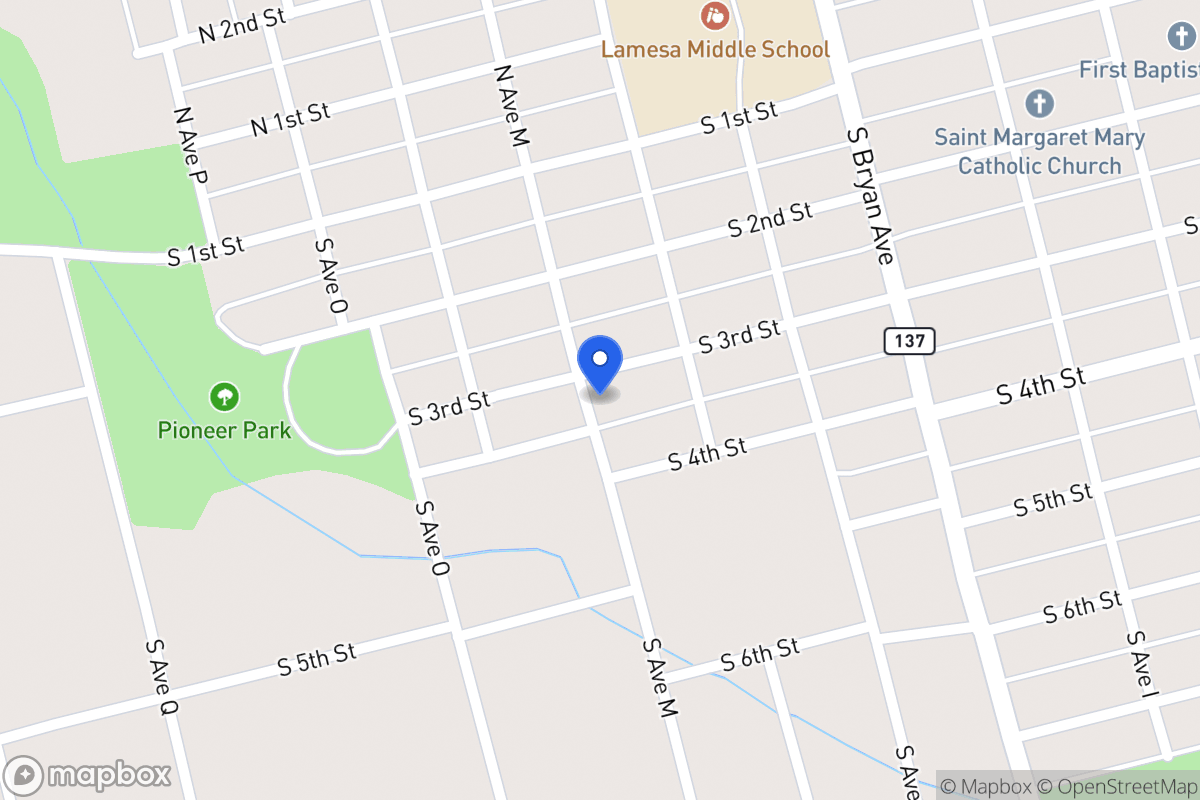 Map of 411 S Ave M