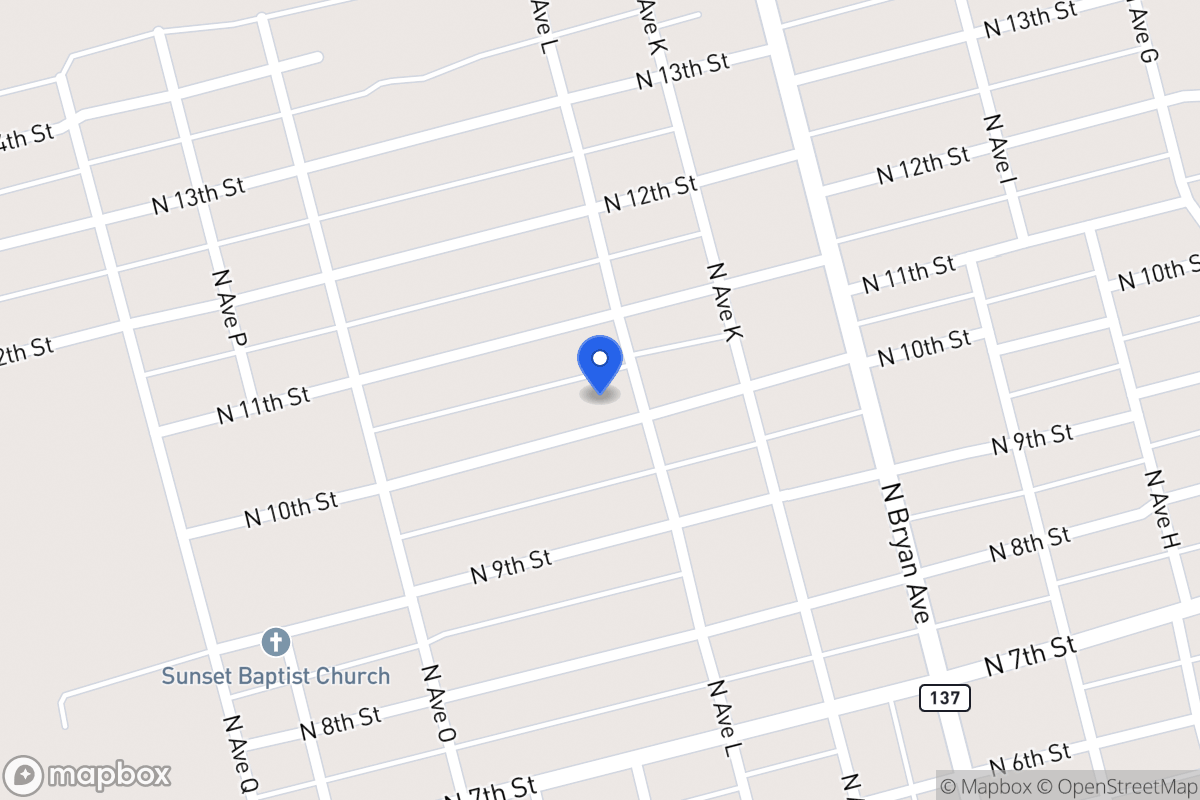 Map of 1302 N 10th