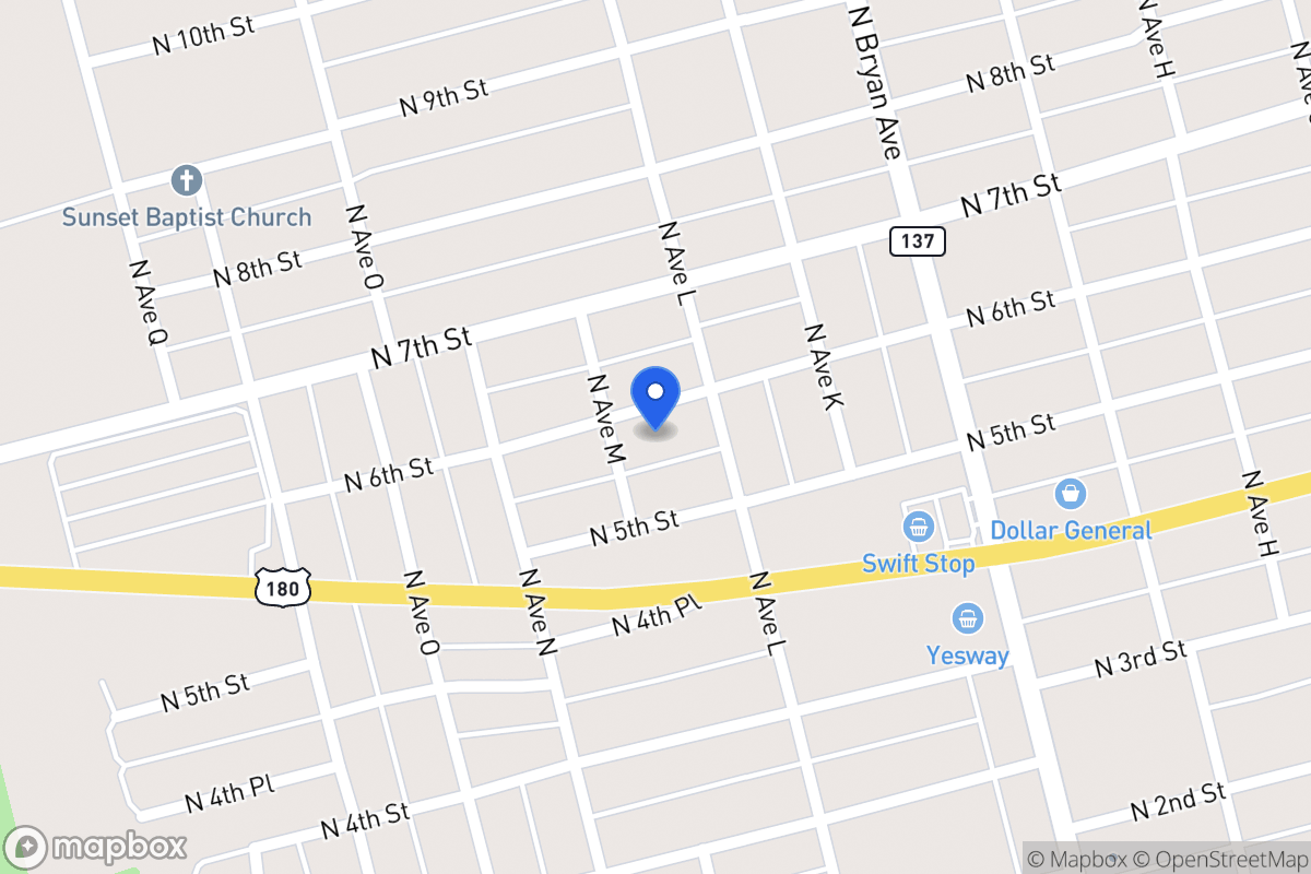 Map of 1307 N 6th