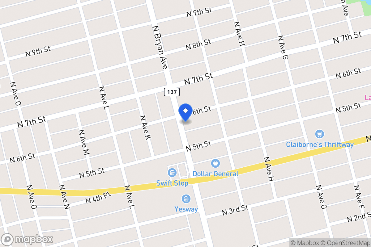Map of 1013 N 6th