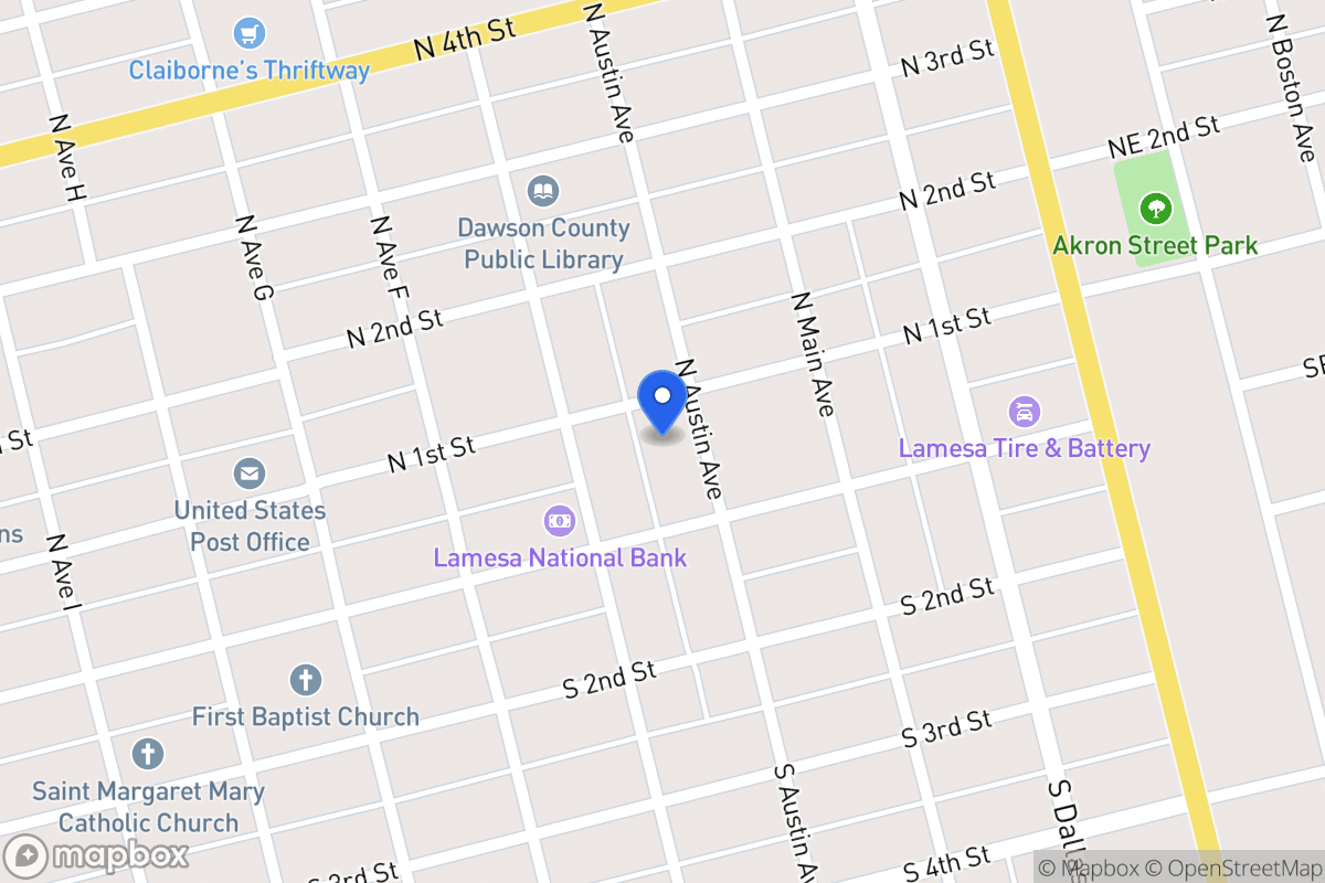 Map of 108 N Austin