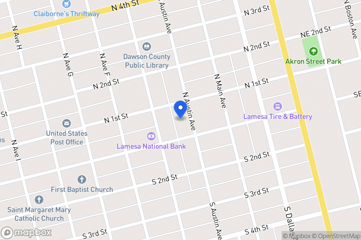 Map of 112 S Austin