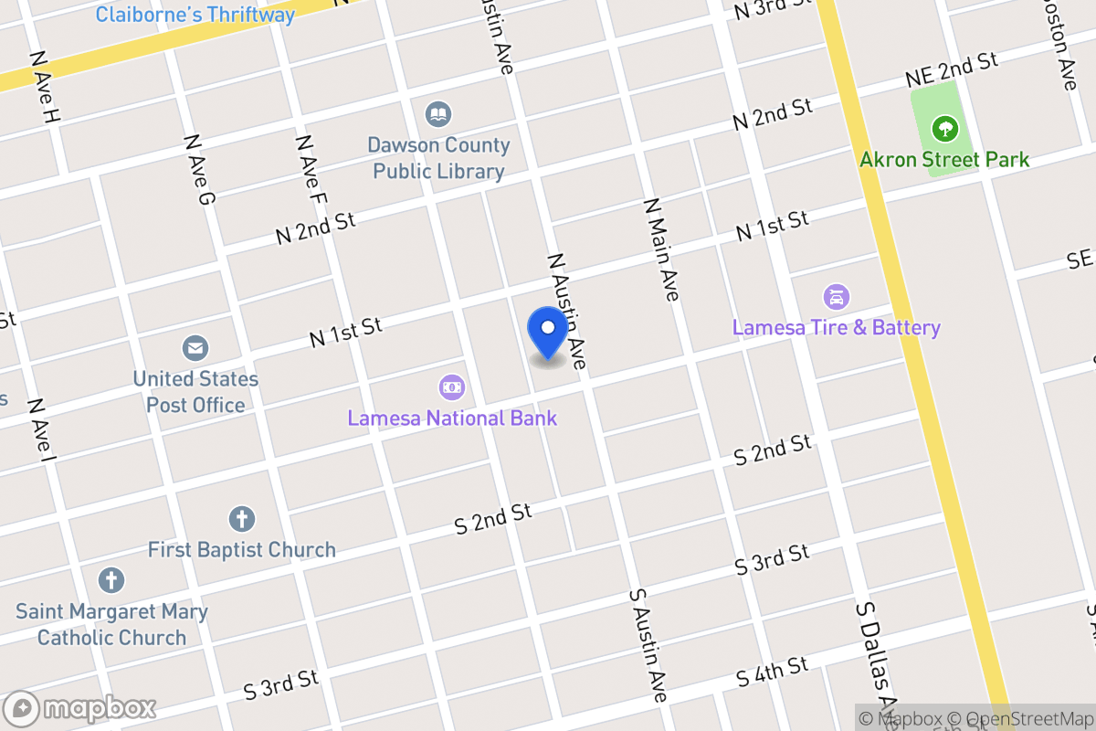 Map of 118 S Austin