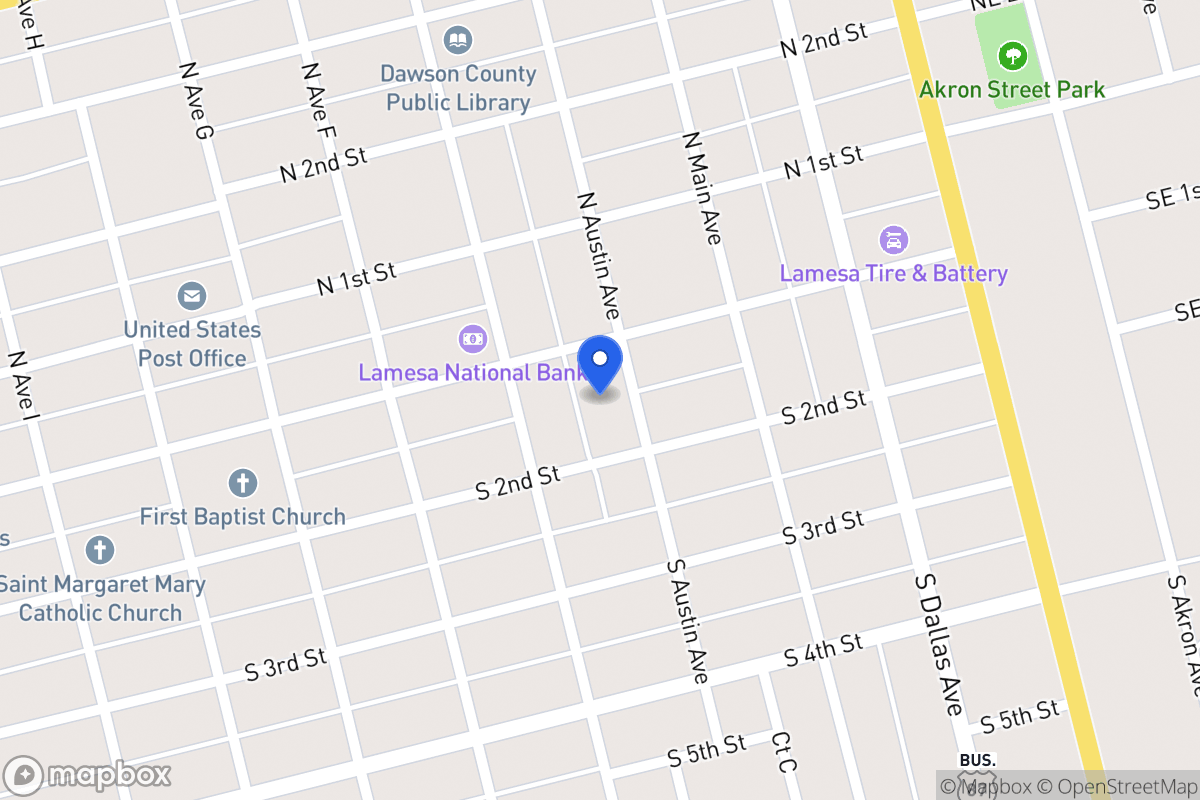 Map of 206 S Austin