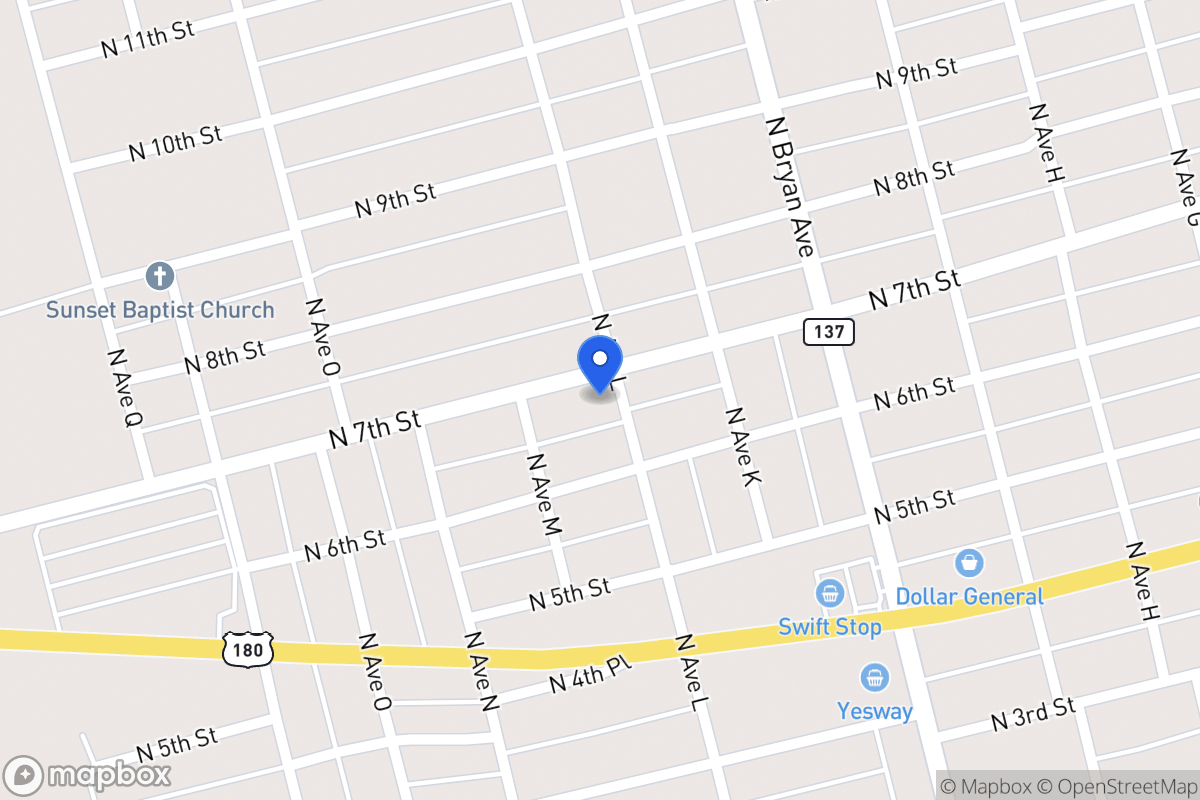 Map of 712 N Ave L