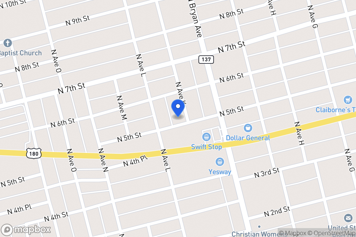 Map of 602 N Ave K