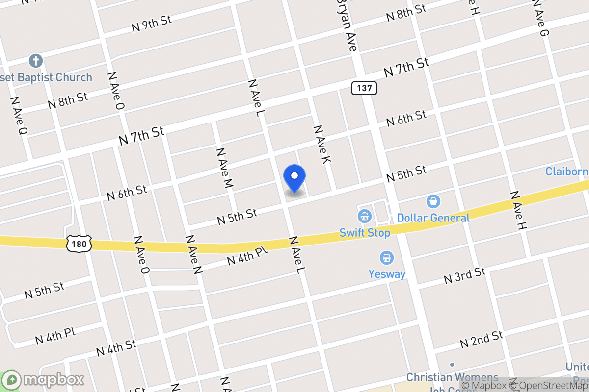 Map of 601 N Ave L